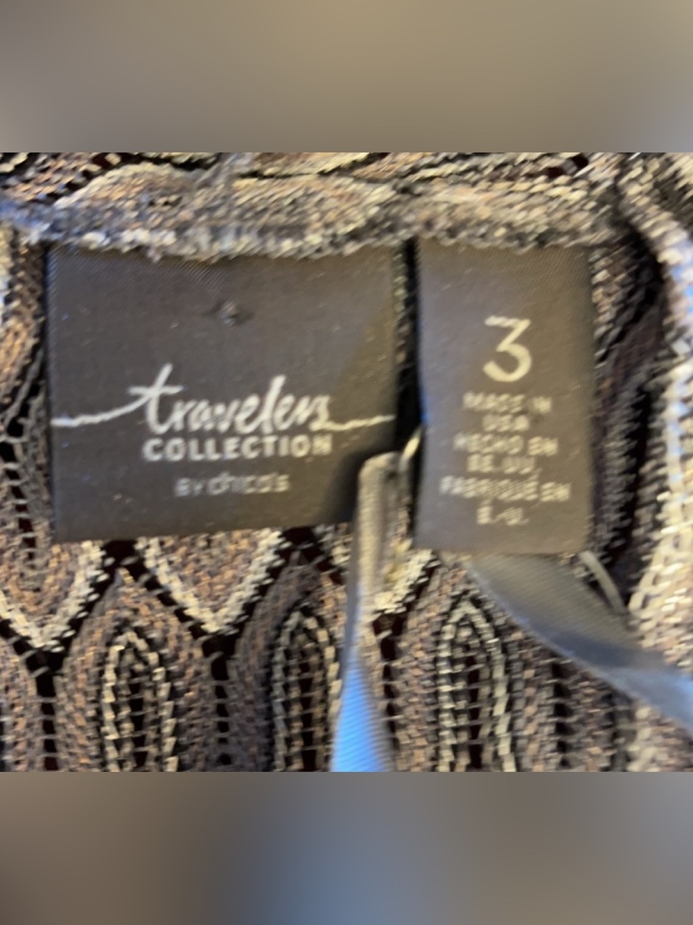 Chico's Gray Patterned Jacket - Picture 2 of 3